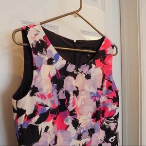 NWT | Pink, Purple, & Black Floral Sheath Dress